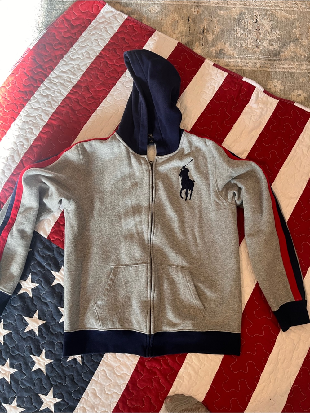 Ralph Lauren polo  Grey Zip Hoodie   18-20